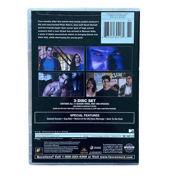 Teen Wolf season 3 part 1 dvd - Picture 2 of 3